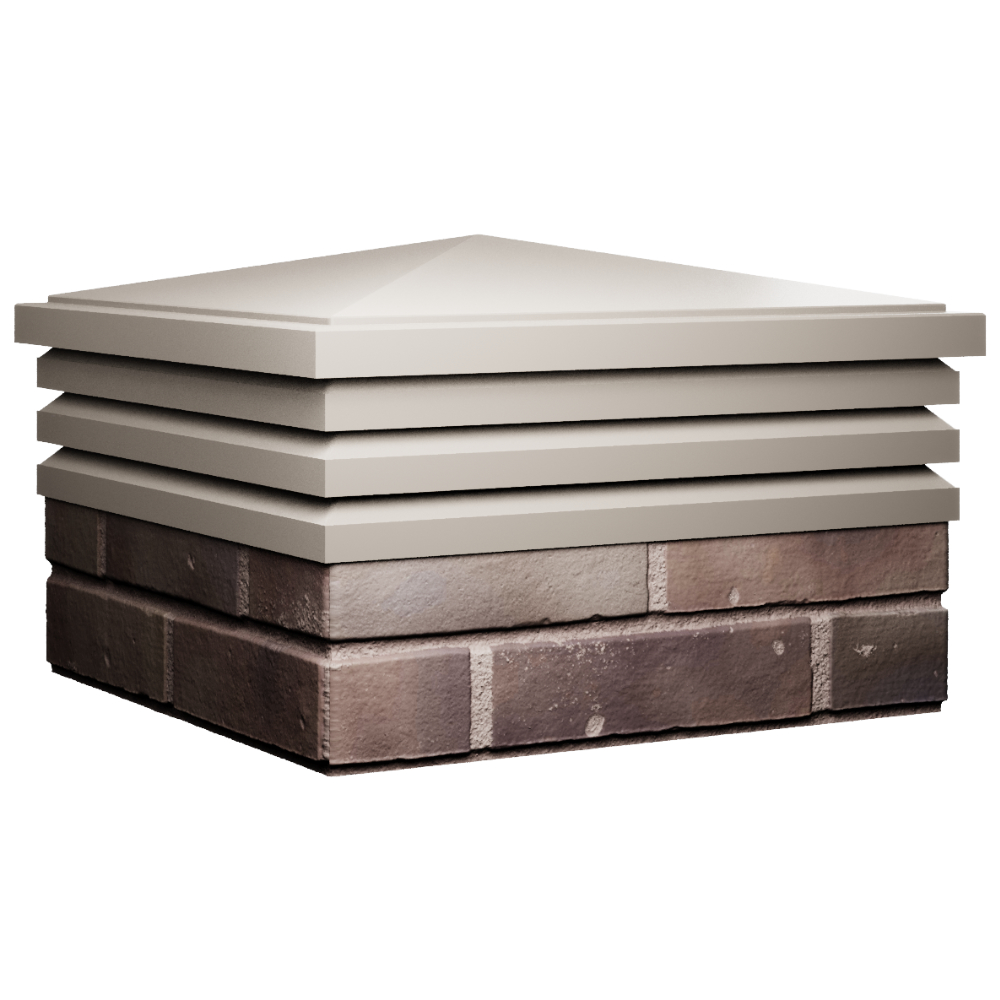 Колпак Zking Бона ХайТек Бежевый на столб 2х2 кирпича (513х513мм) в Пензе фото