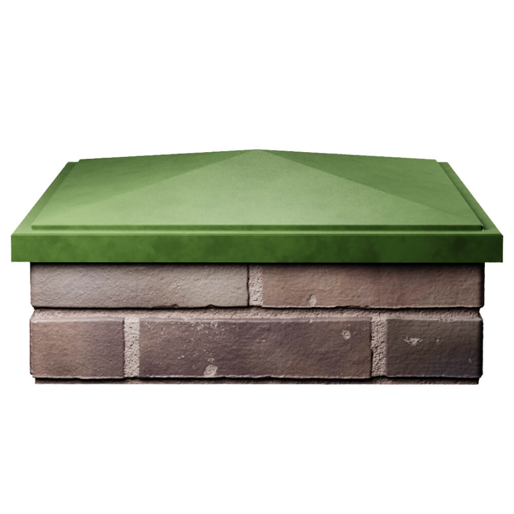 Колпак Zking БонаМоно Зеленый на столб 2х2 кирпича (515х515, 530х530мм) Пенза фото