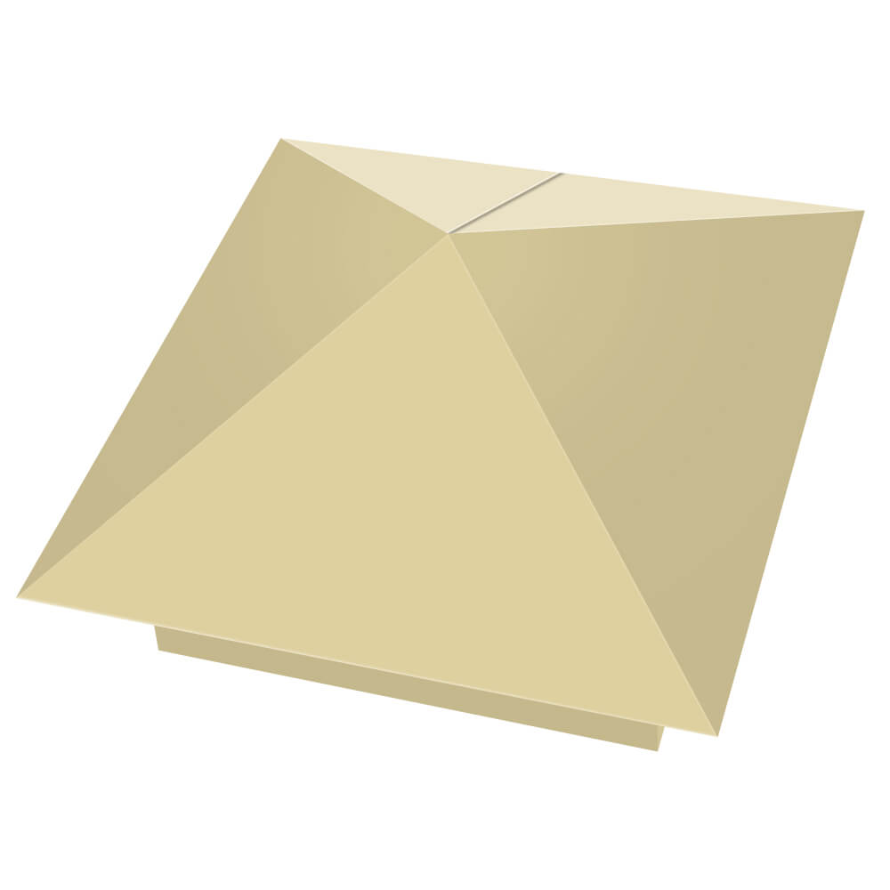 Колпак металлический 400х400мм RAL1014 Бежевый заборный Пенза фото