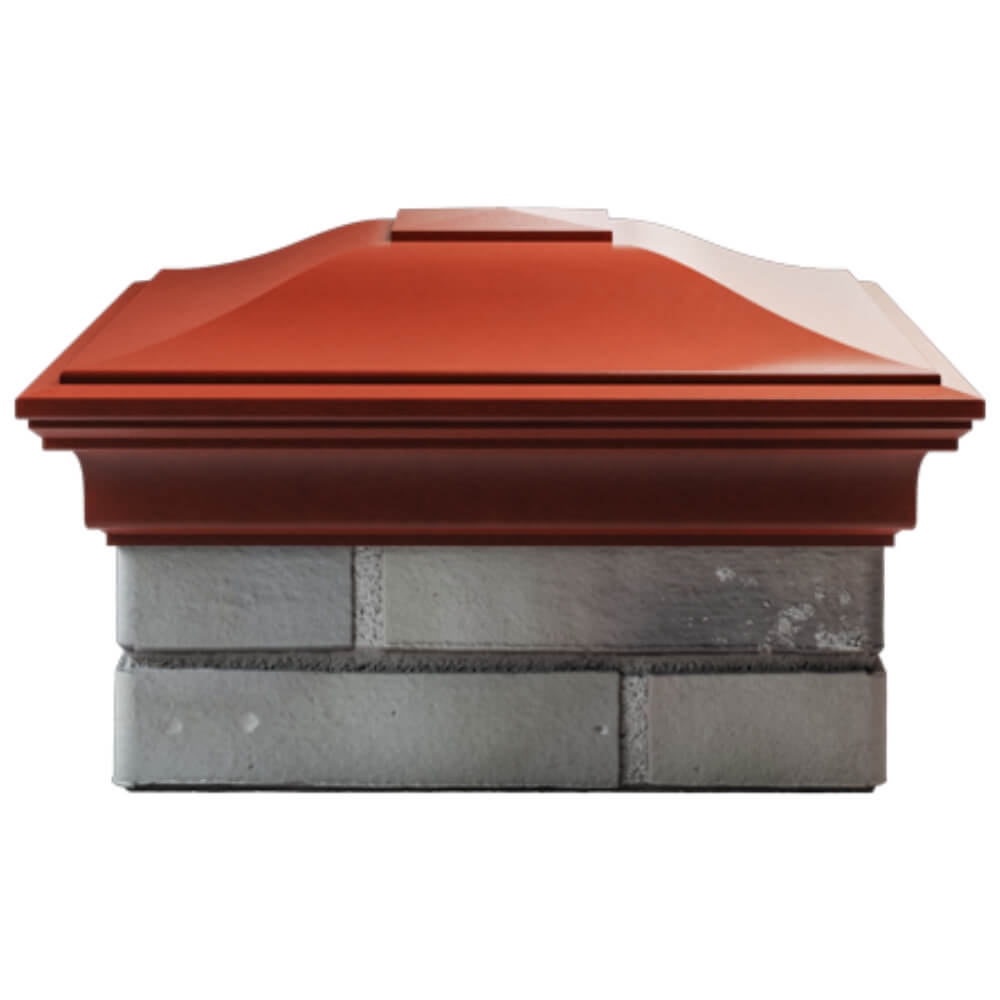 Колпак Zking Монблан Красный на столб 1.5х1.5 кирпича (385х385мм) Пенза фото