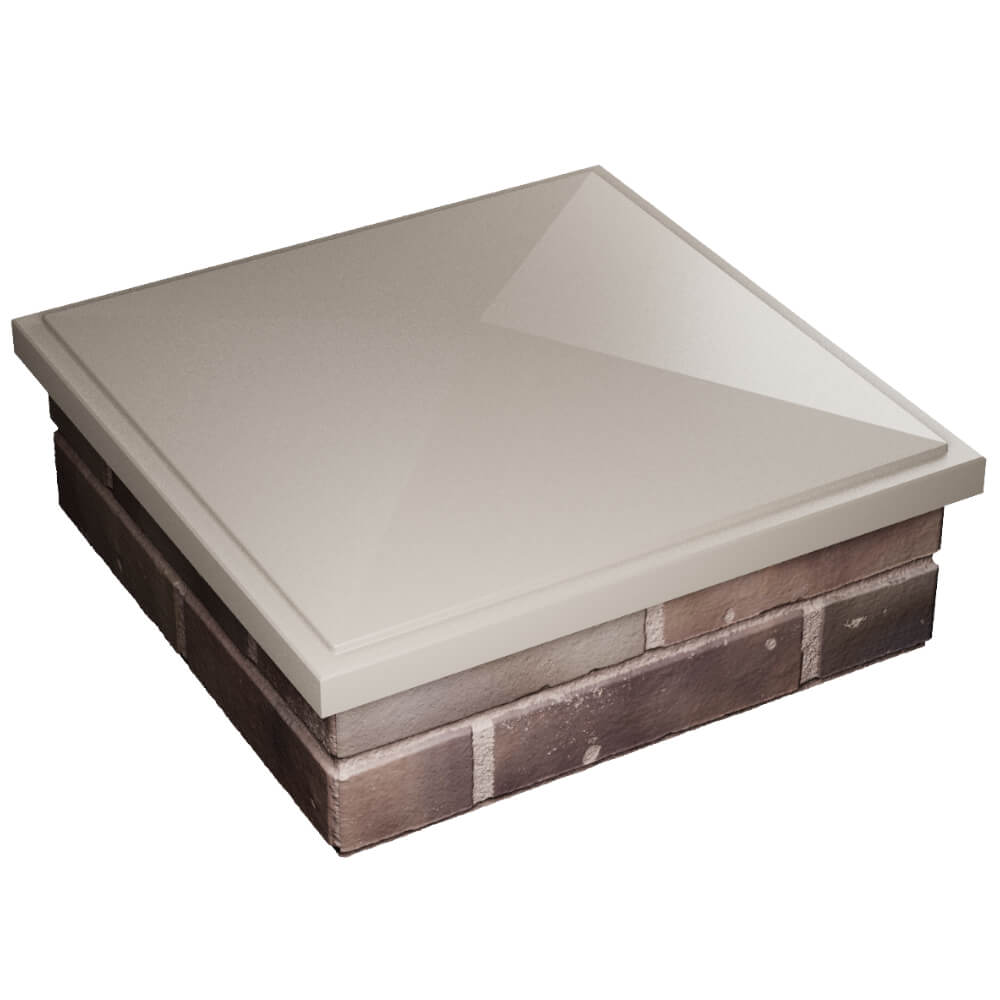 Колпак Zking БонаМоно Бежевый на столб 2х2 кирпича (515х515, 530х530мм) в Пензе фото