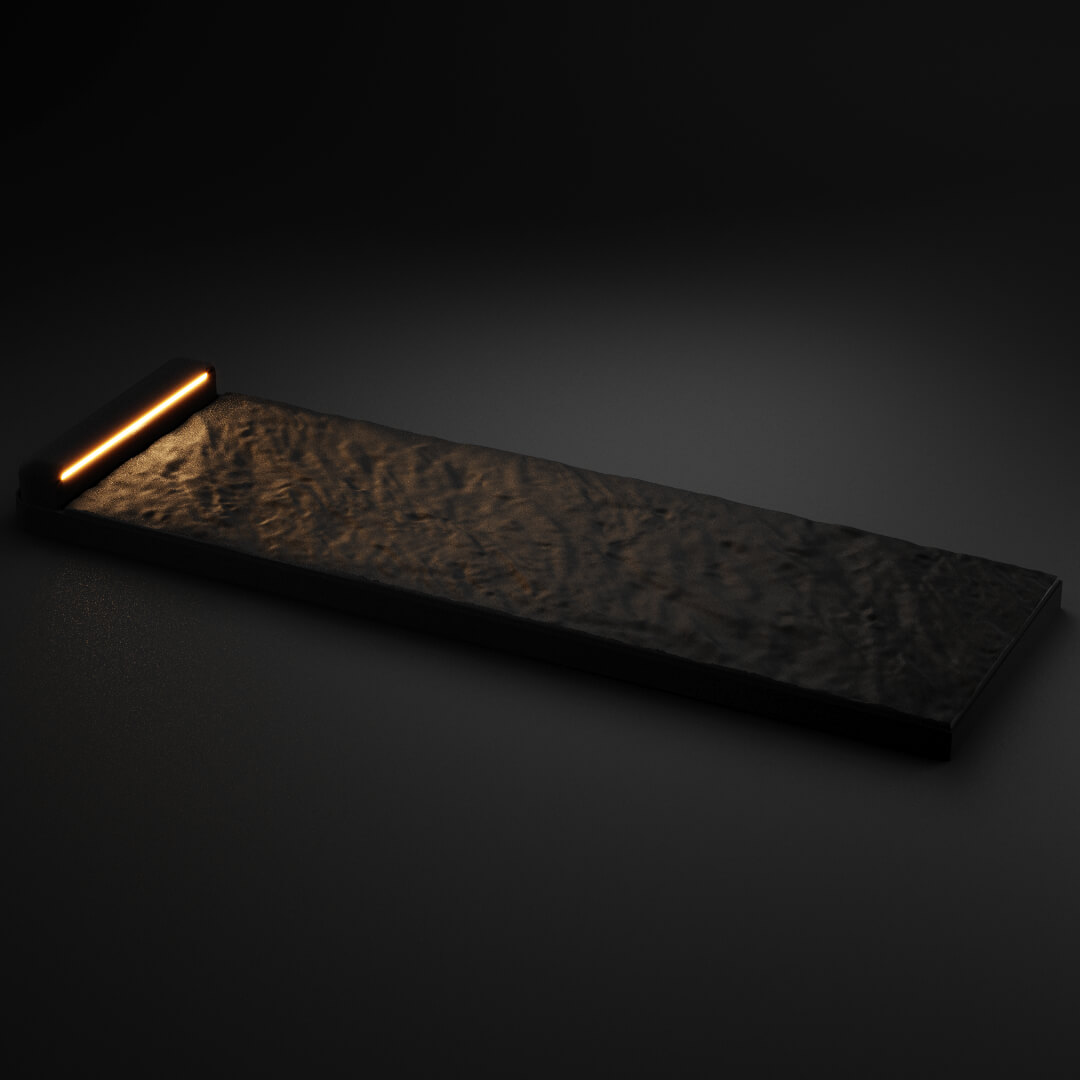 LED Светильник для шаговой плиты STONE Черный Сланец 330х75х98мм в Пензе фото