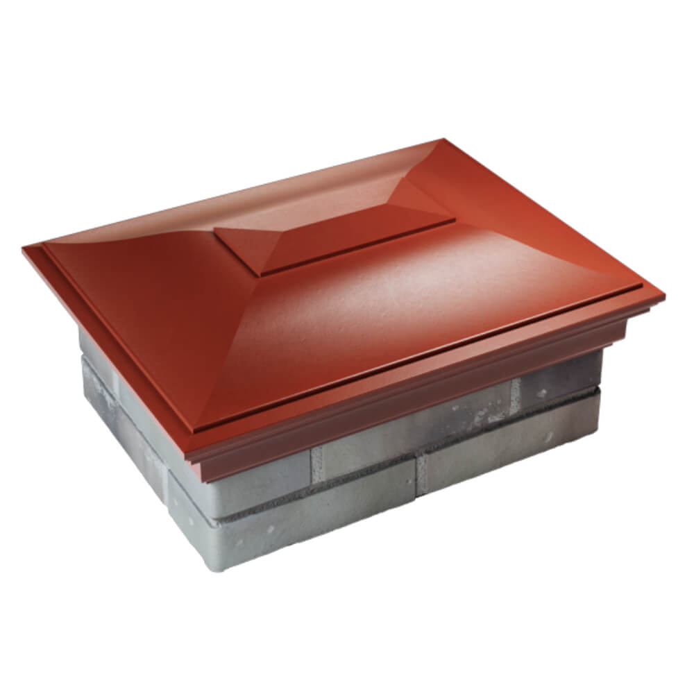 Колпак Zking Монблан Красный на столб 2х1.5 кирпича (515х385мм) Пенза фото