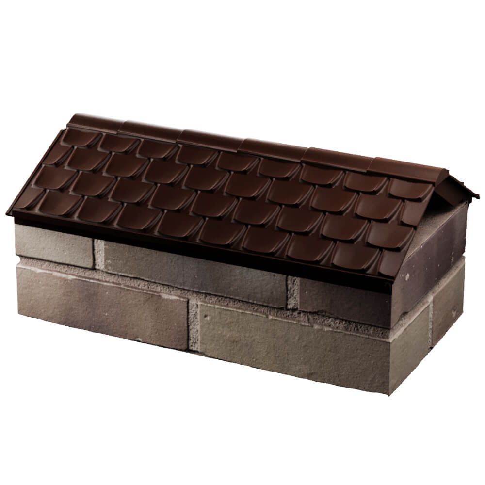 Парапет Zking Эльбрус Коричневый с посадкой на 1 кирпич (255мм) в Пензе фото