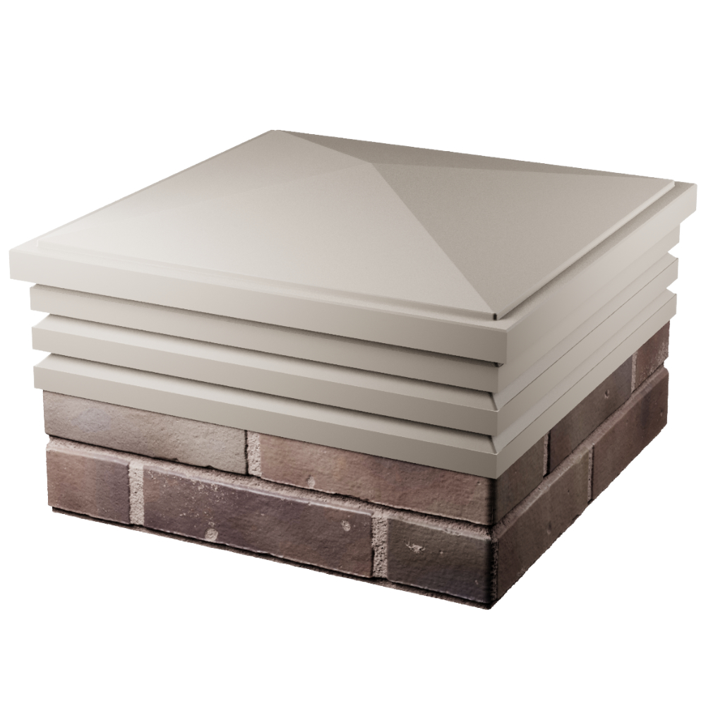 Колпак Zking Бона ХайТек Бежевый на столб 2х2 кирпича (513х513мм) в Пензе фото