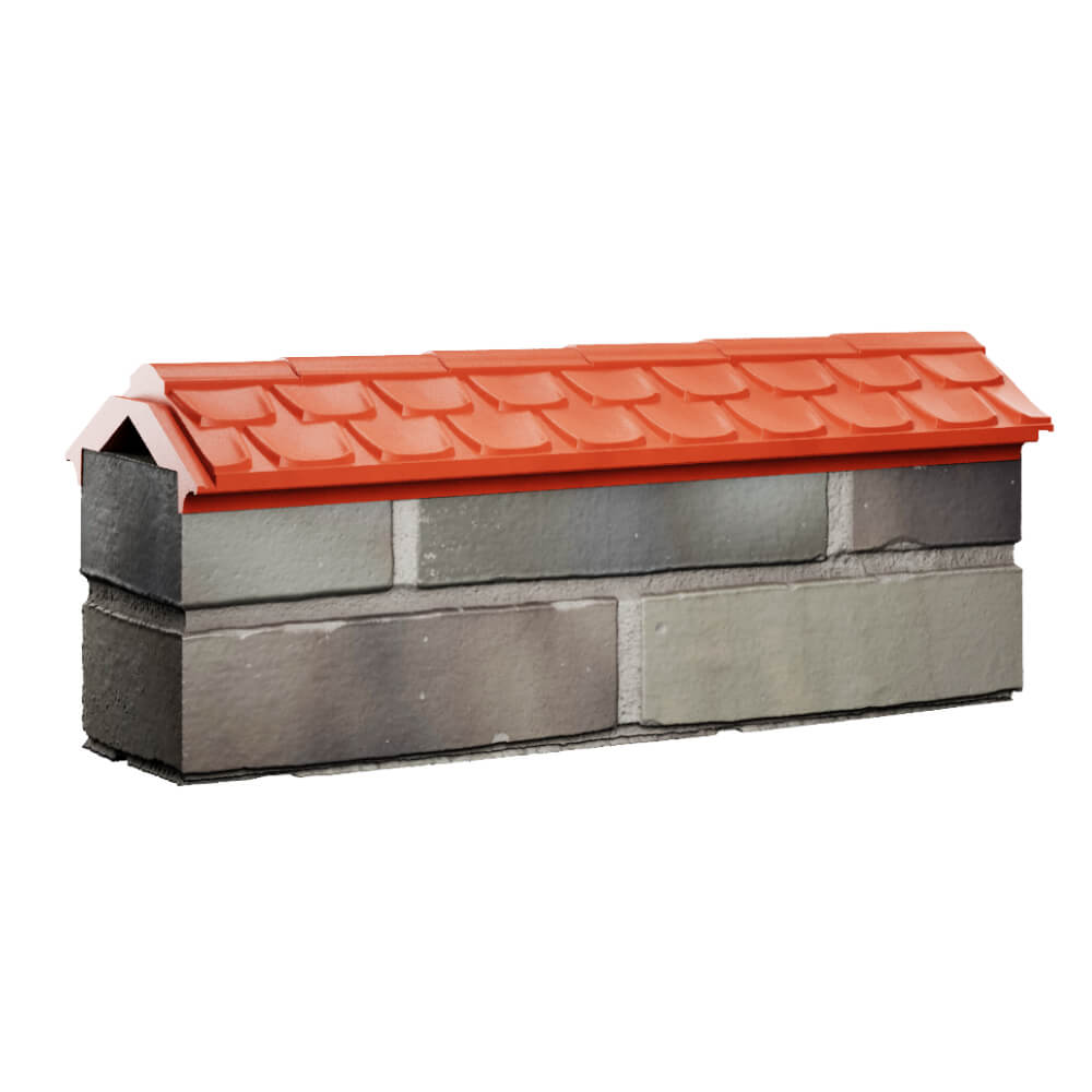 Парапет Zking Эльбрус Красный с посадкой на 0.5 кирпича (130мм) Пенза фото
