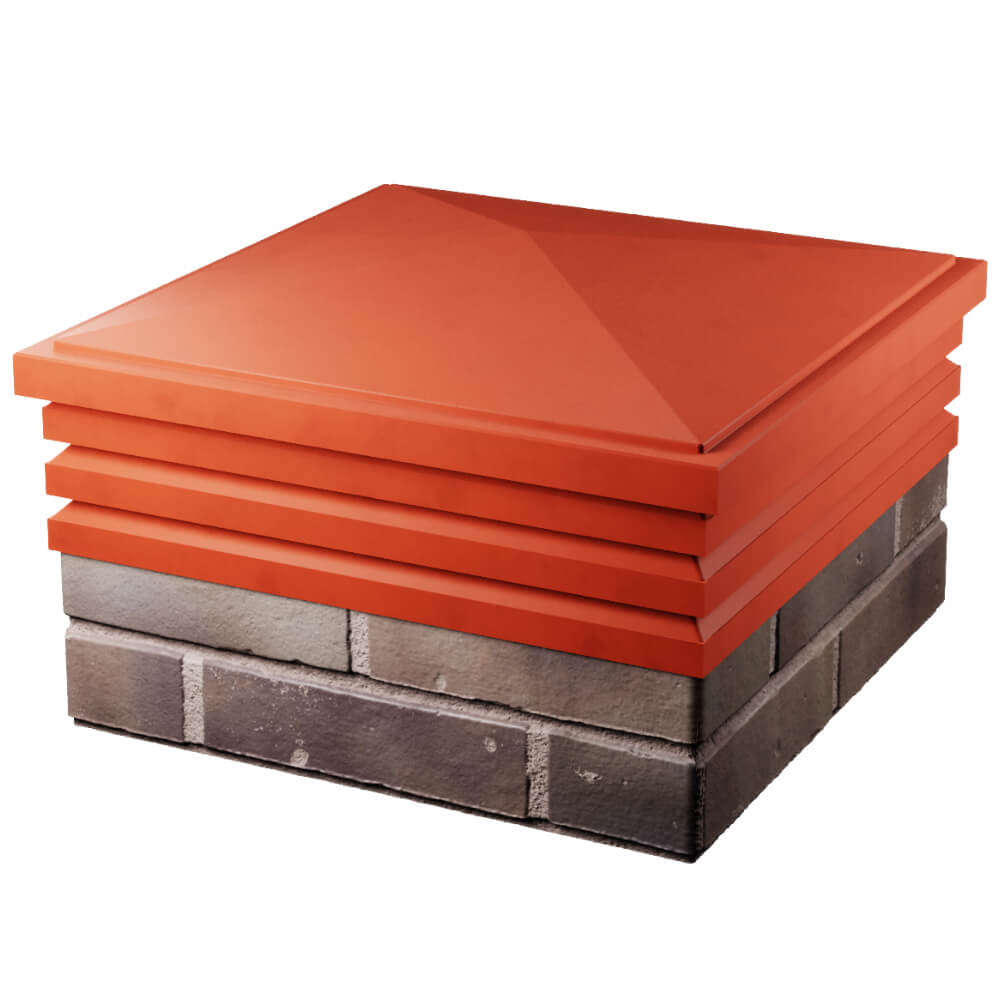 Колпак Zking Бона ХайТек Красный на столб 2х2 кирпича (513х513мм) в Пензе фото