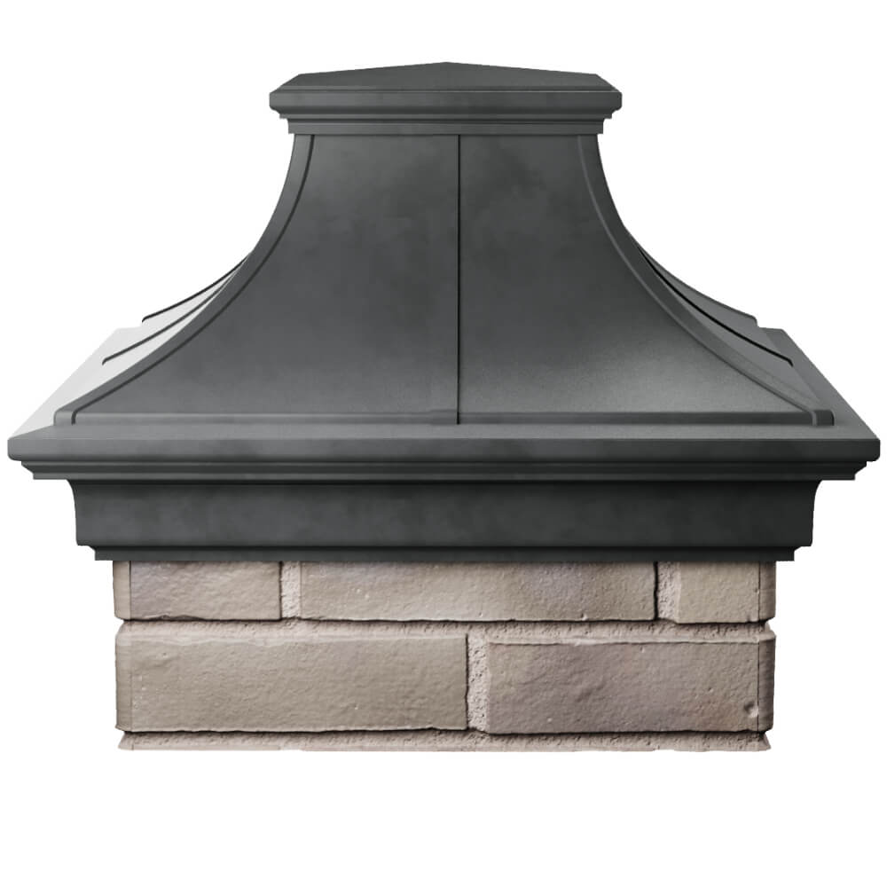 Колпак Zking Монблан Премиум Серый на столб 1.5х1.5 кирпича (385х385мм) Пенза фото