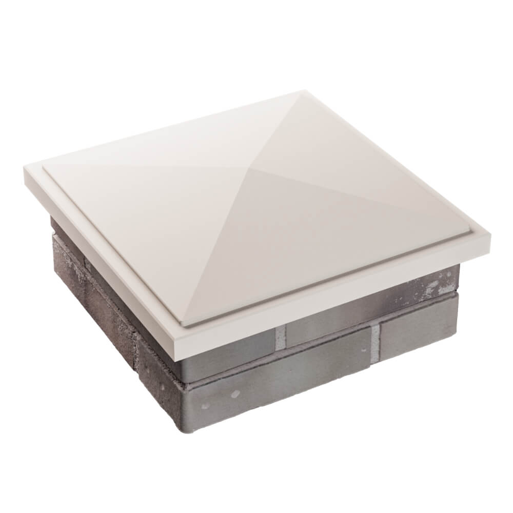 Колпак Zking БонаМоно Бежевый на столб 1.5х1.5 кирпича (385х385, 400х400мм) в Пензе фото