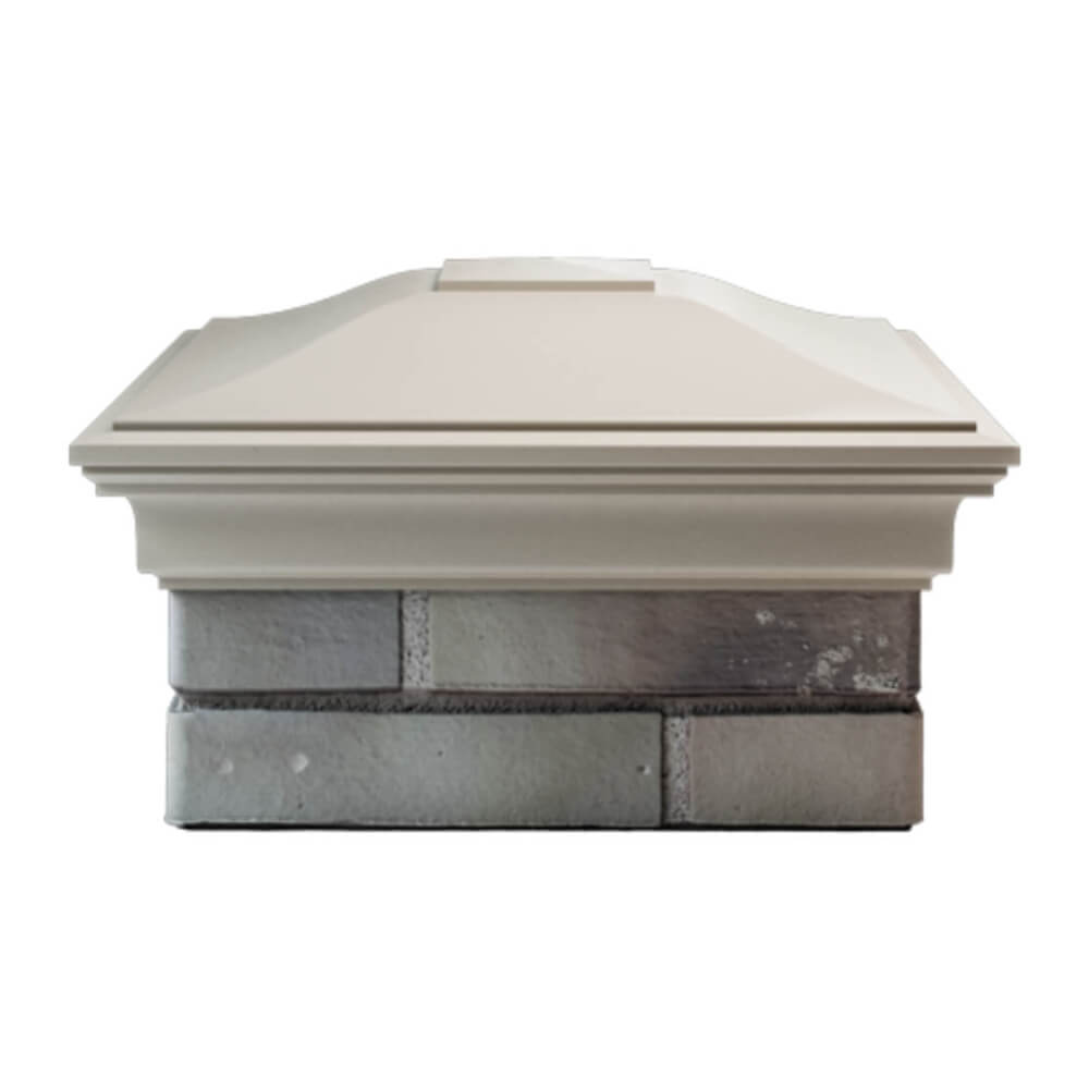 Колпак Zking Монблан Бежевый на столб 1.5х1.5 еврокирпича 0.7НФ (355х355мм) Пенза фото