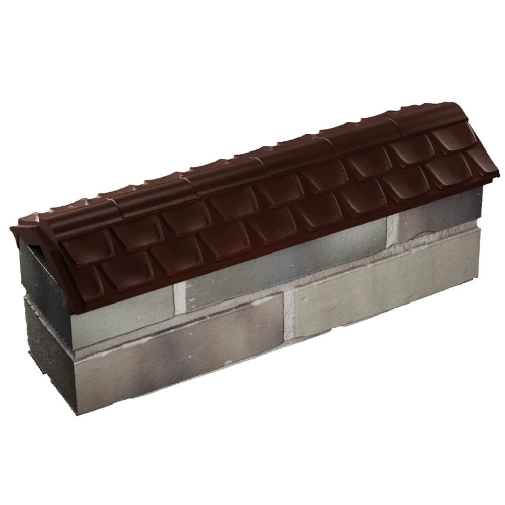 Парапет Zking Эльбрус Коричневый с посадкой на 0.5 кирпича (130мм) в Пензе фото
