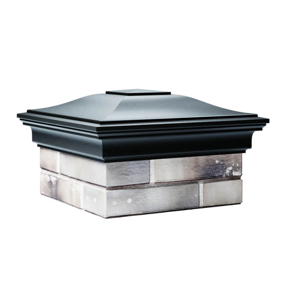 Колпак Zking Монблан Черный на столб 1.5х1.5 еврокирпича 0.7НФ (355х355мм) в Пензе фото