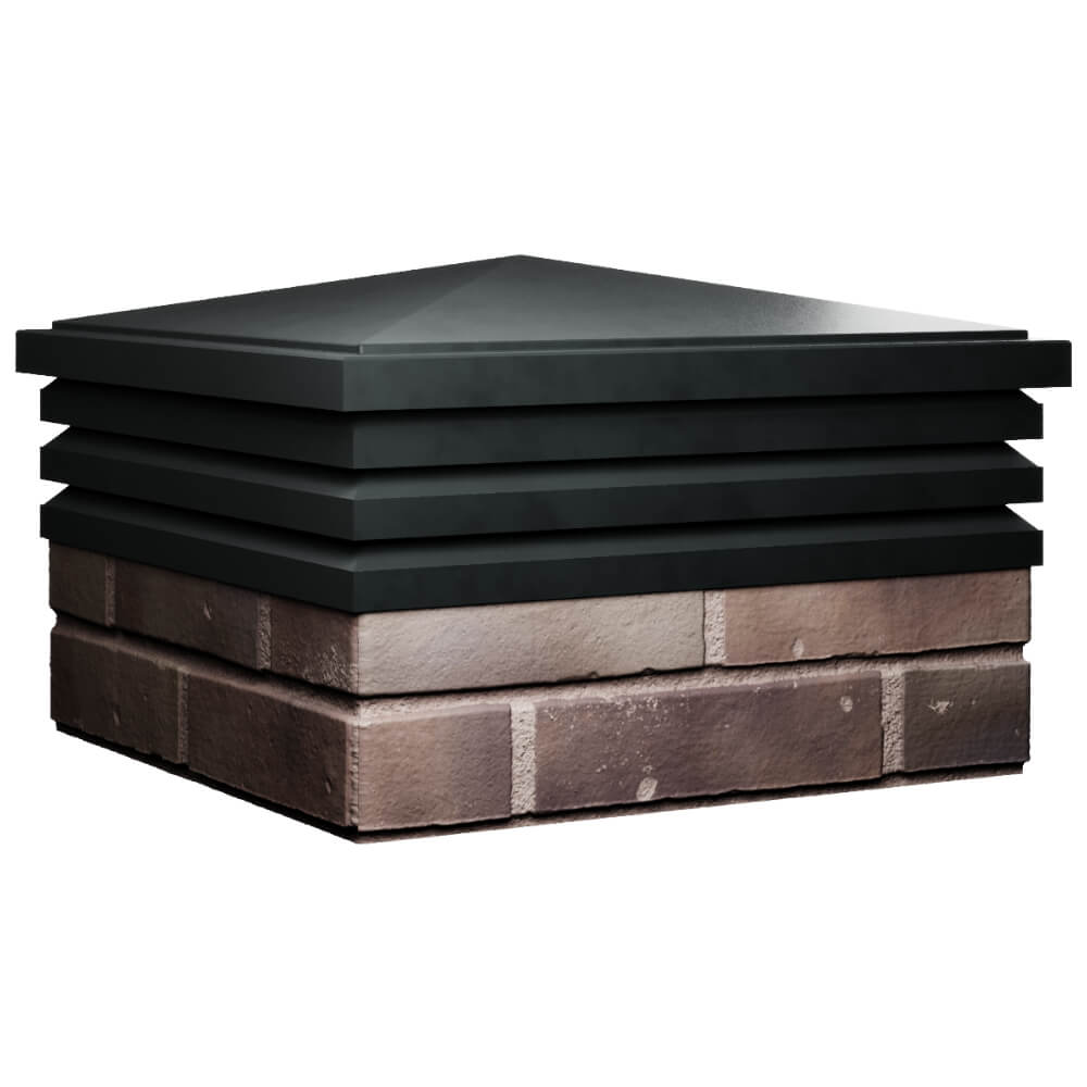 Колпак Zking Бона ХайТек Черный на столб 2х2 кирпича (513х513мм) в Пензе фото