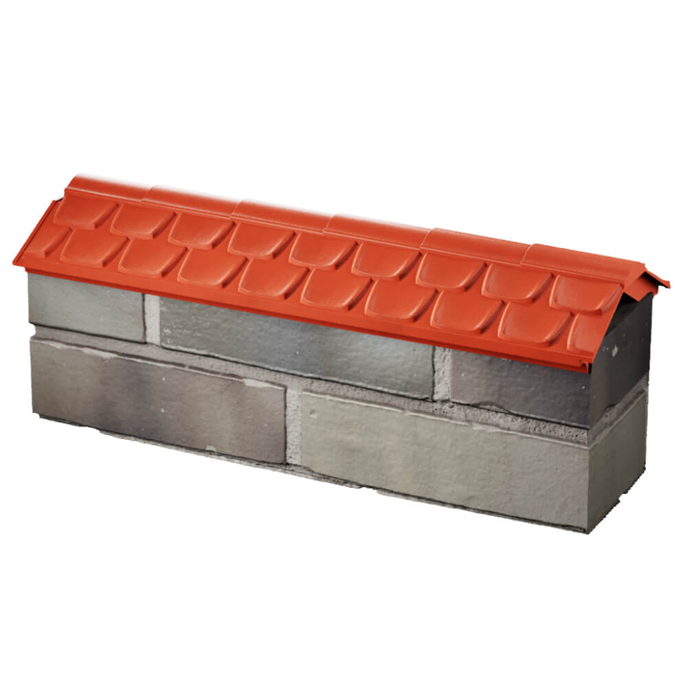 Парапет Zking Эльбрус Красный с посадкой на 0.5 кирпича (130мм) в Пензе фото