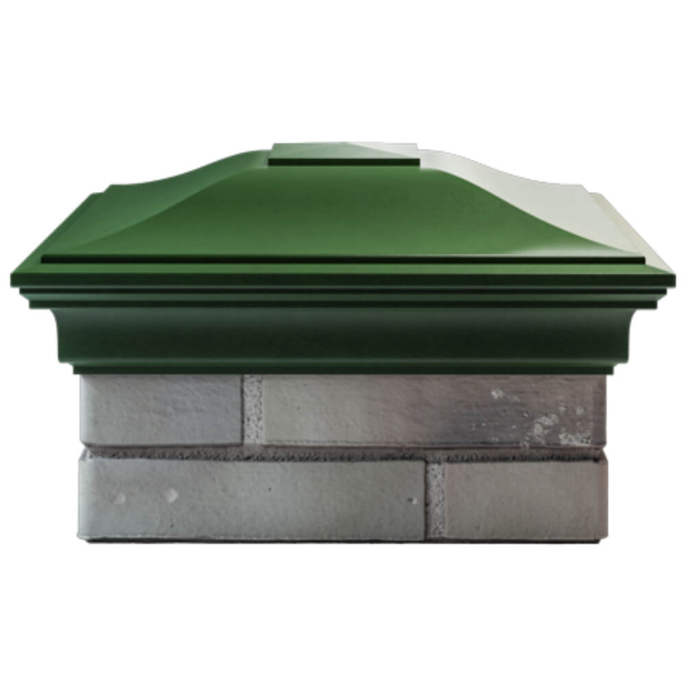 Колпак Zking Монблан Зеленый на столб 1.5х1.5 кирпича (385х385мм) Пенза фото