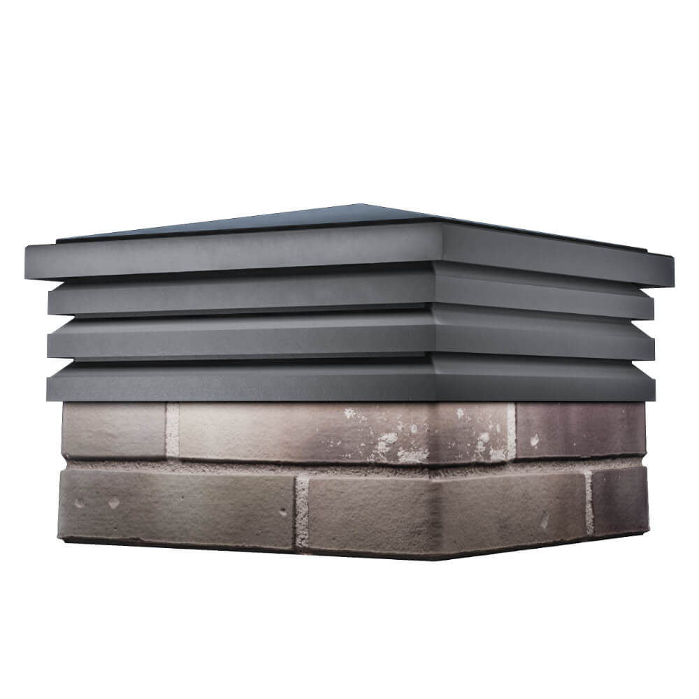 Колпак Zking Бона ХайТек Серый на столб 1.5х1.5 кирпича (385х385мм) в Пензе фото