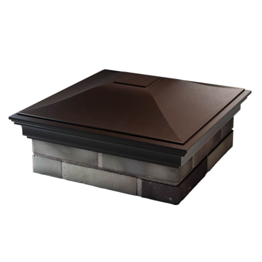 Колпак Zking Монблан Коричневый на столб 2х2 кирпича (515х515мм) в Пензе фото