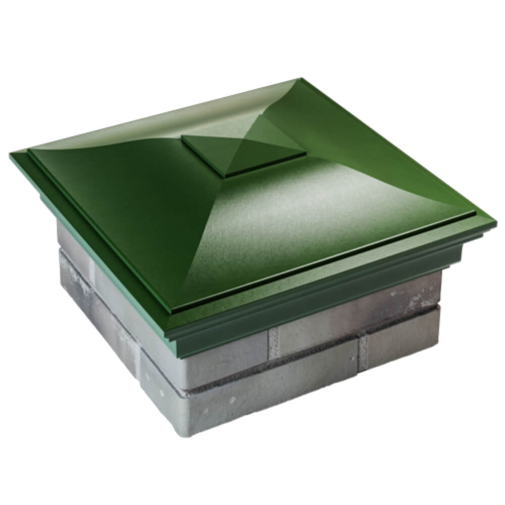 Колпак Zking Монблан Зеленый на столб 1.5х1.5 кирпича (385х385мм) в Пензе фото