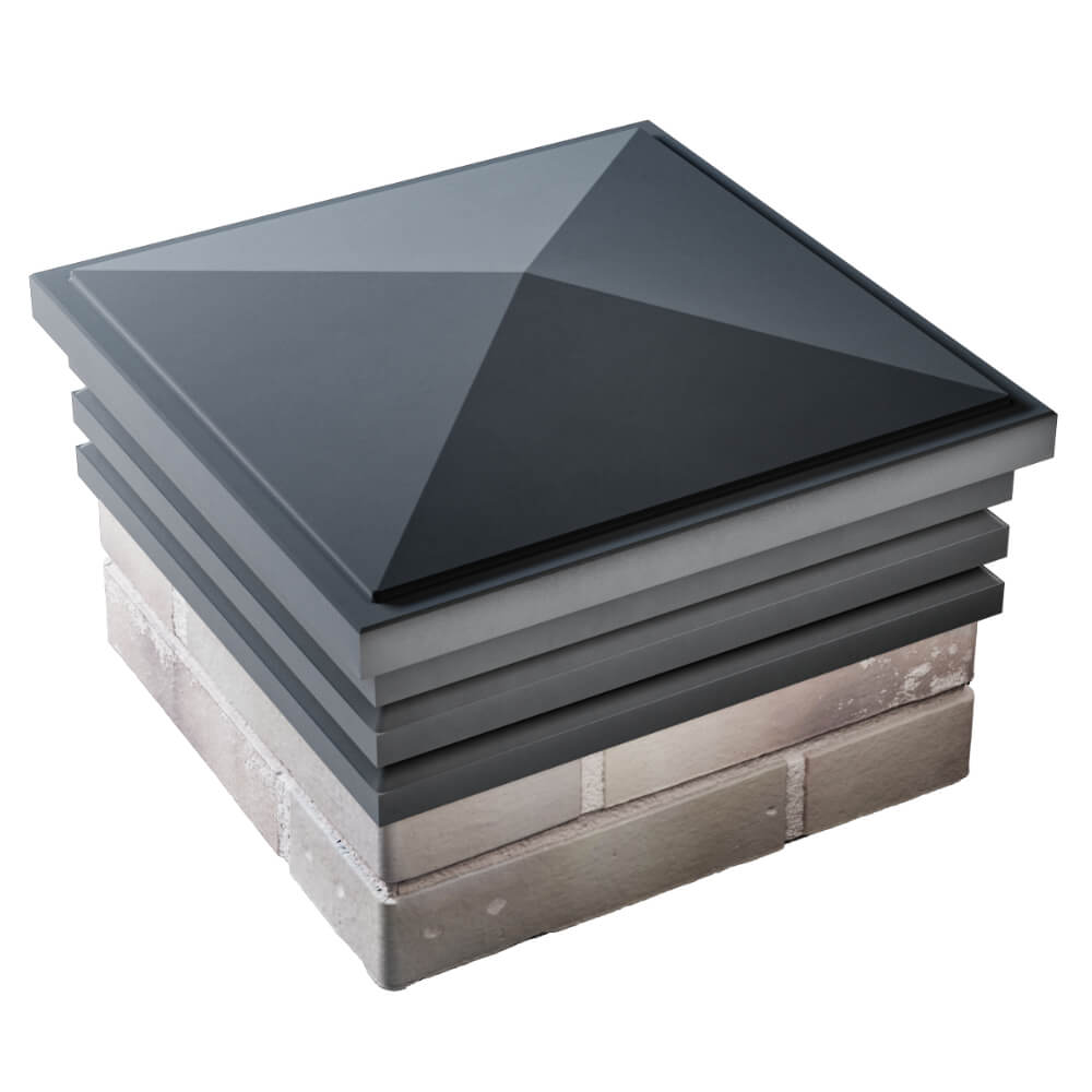 Колпак Zking Бона ХайТек Серый на столб 1.5х1.5 кирпича (385х385мм) в Пензе фото