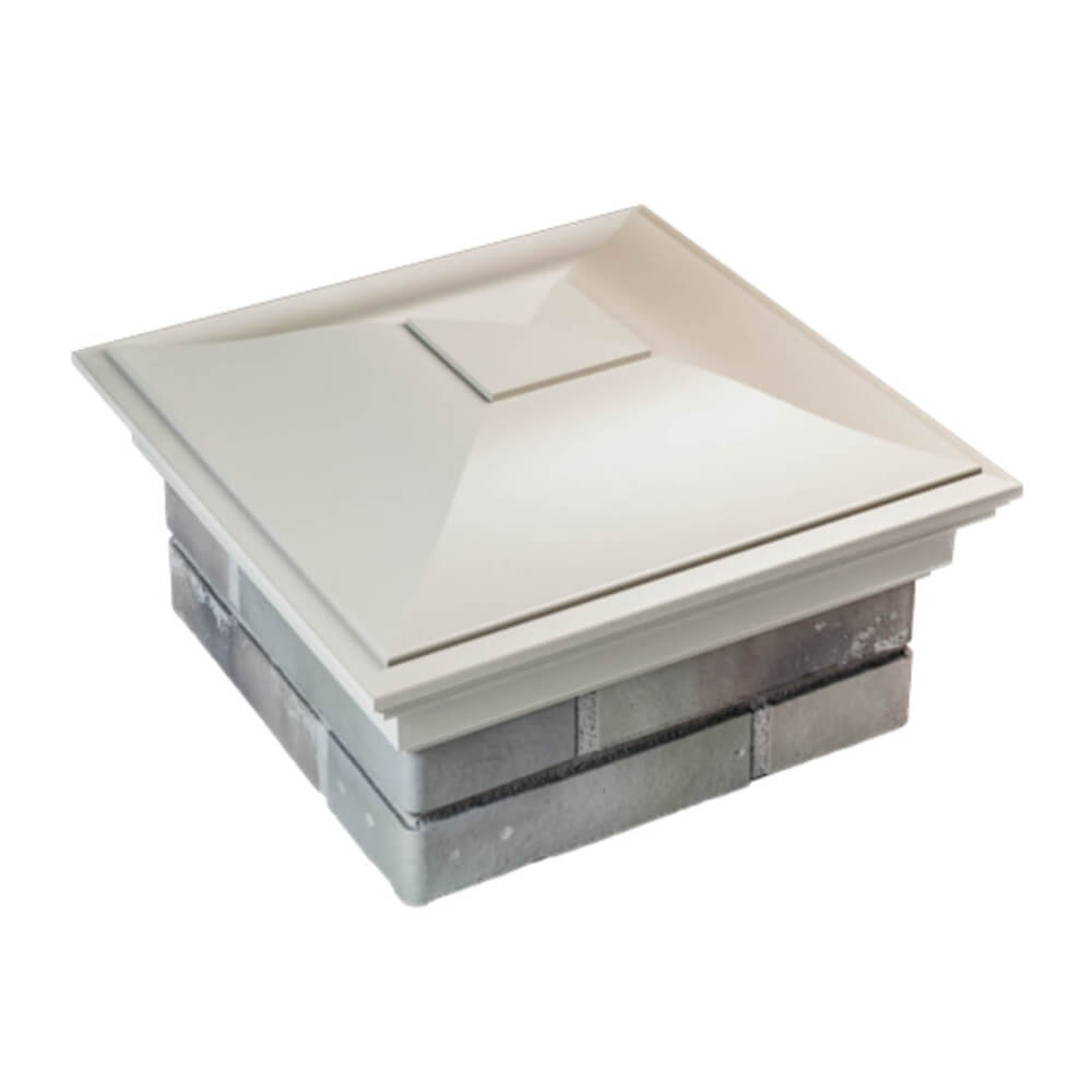 Колпак Zking Монблан Бежевый на столб 1.5х1.5 еврокирпича 0.7НФ (355х355мм) в Пензе фото