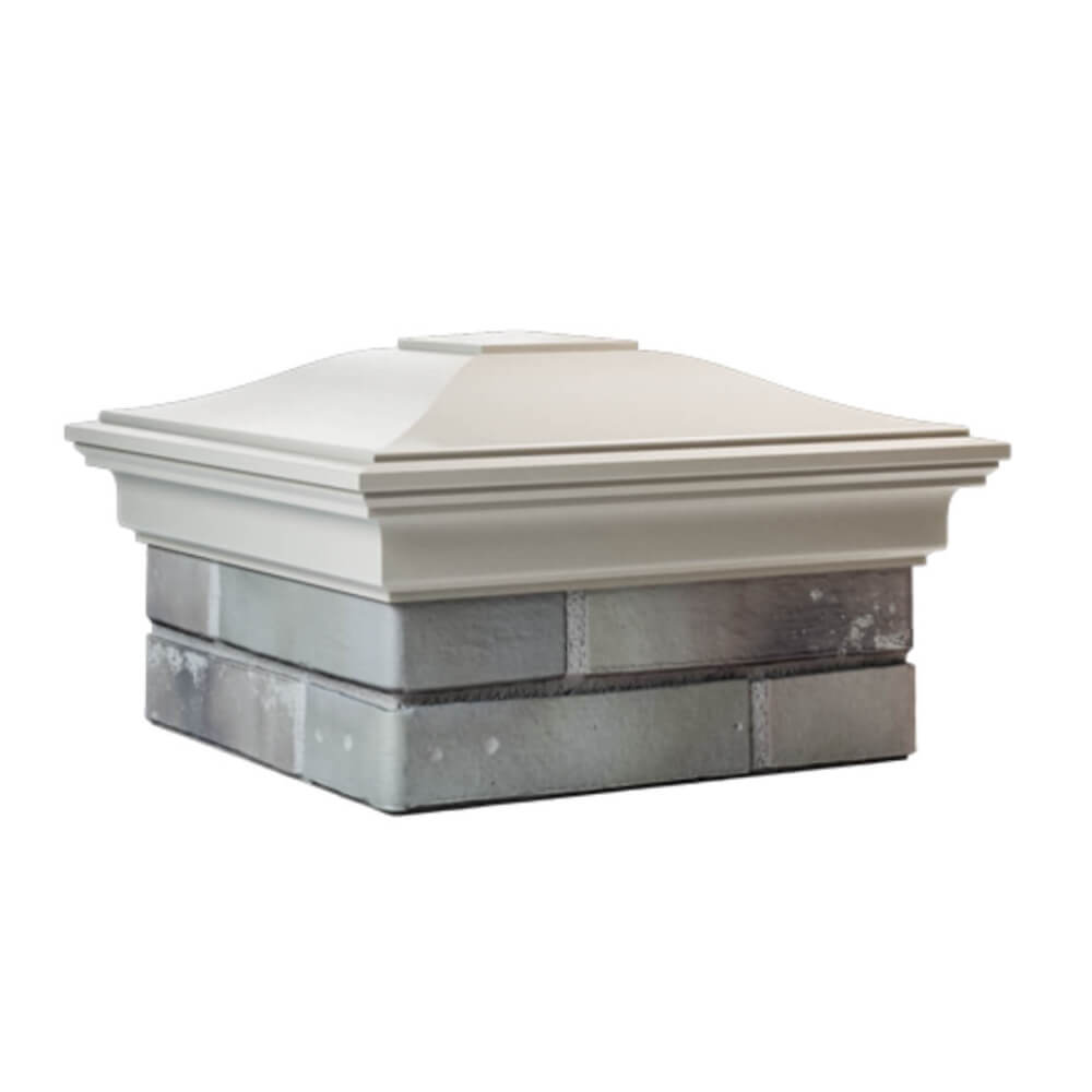 Колпак Zking Монблан Бежевый на столб 1.5х1.5 еврокирпича 0.7НФ (355х355мм) в Пензе фото