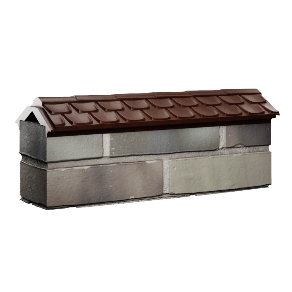 Парапет Zking Эльбрус Коричневый с посадкой на 0.5 кирпича (130мм) Пенза фото