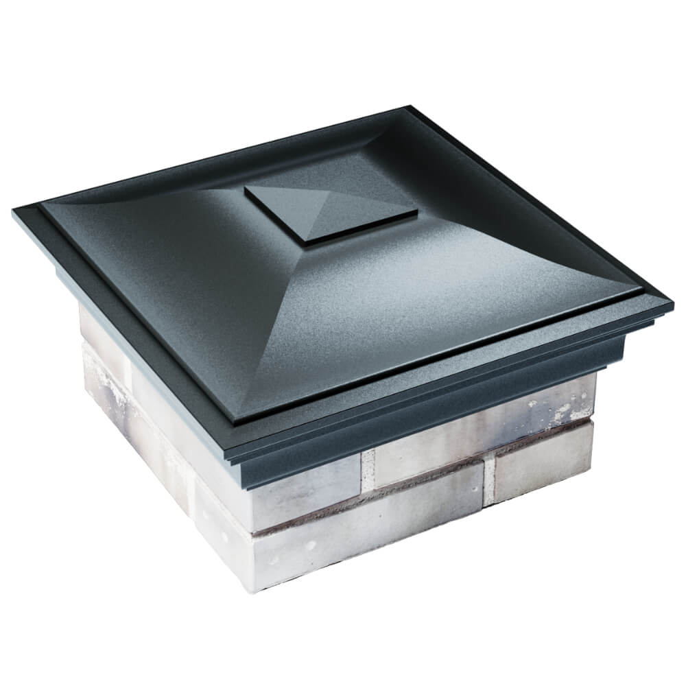 Колпак Zking Монблан Черный на столб 1.5х1.5 кирпича (385х385мм) в Пензе фото