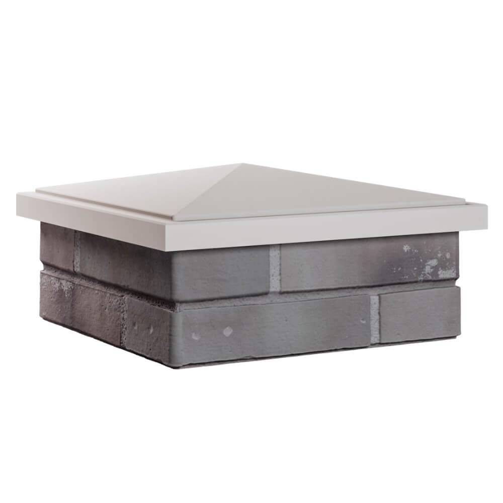 Колпак Zking БонаМоно Бежевый на столб 1.5х1.5 кирпича (385х385, 400х400мм) в Пензе фото