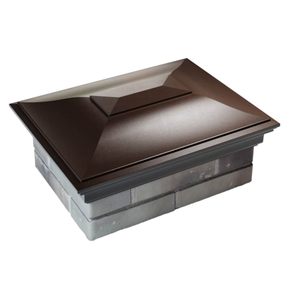 Колпак Zking Монблан Коричневый на столб 2х1.5 кирпича (515х385мм) Пенза фото