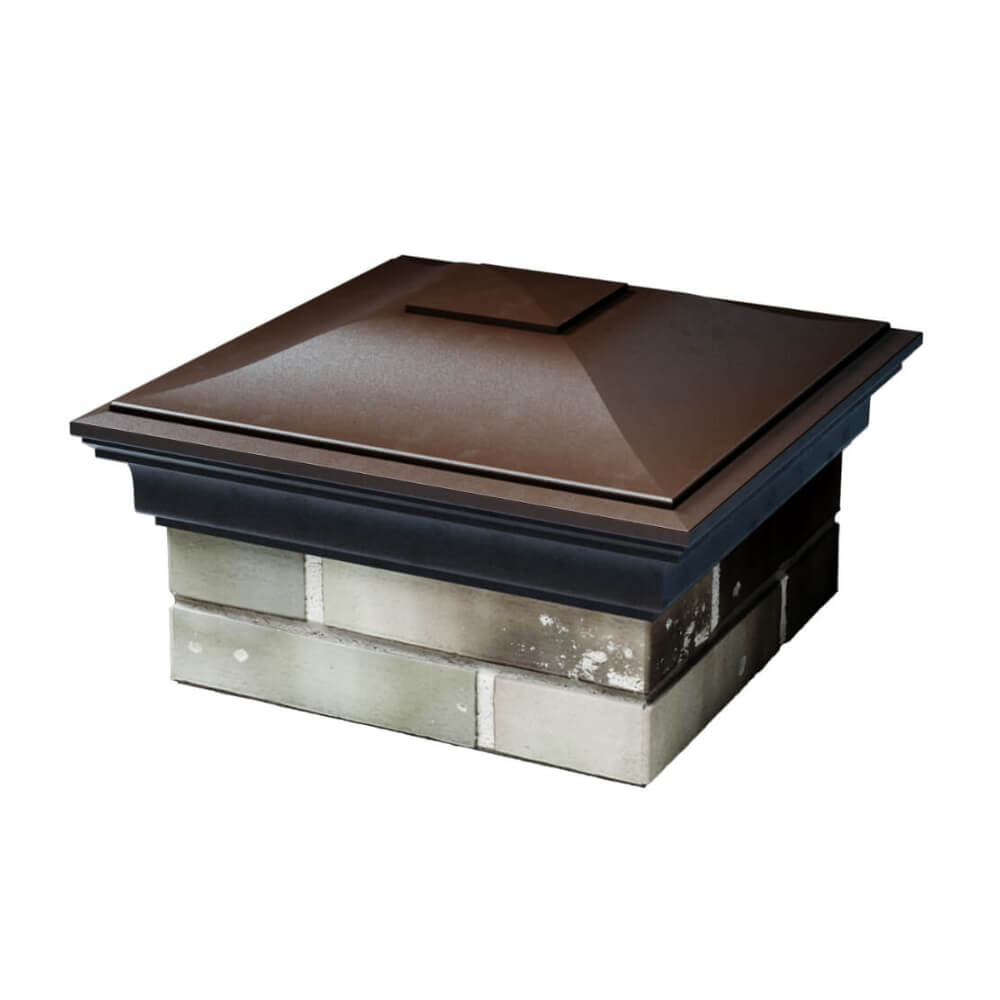 Колпак Zking Монблан Коричневый на столб 1.5х1.5 еврокирпича 0.7НФ (355х355мм) в Пензе фото