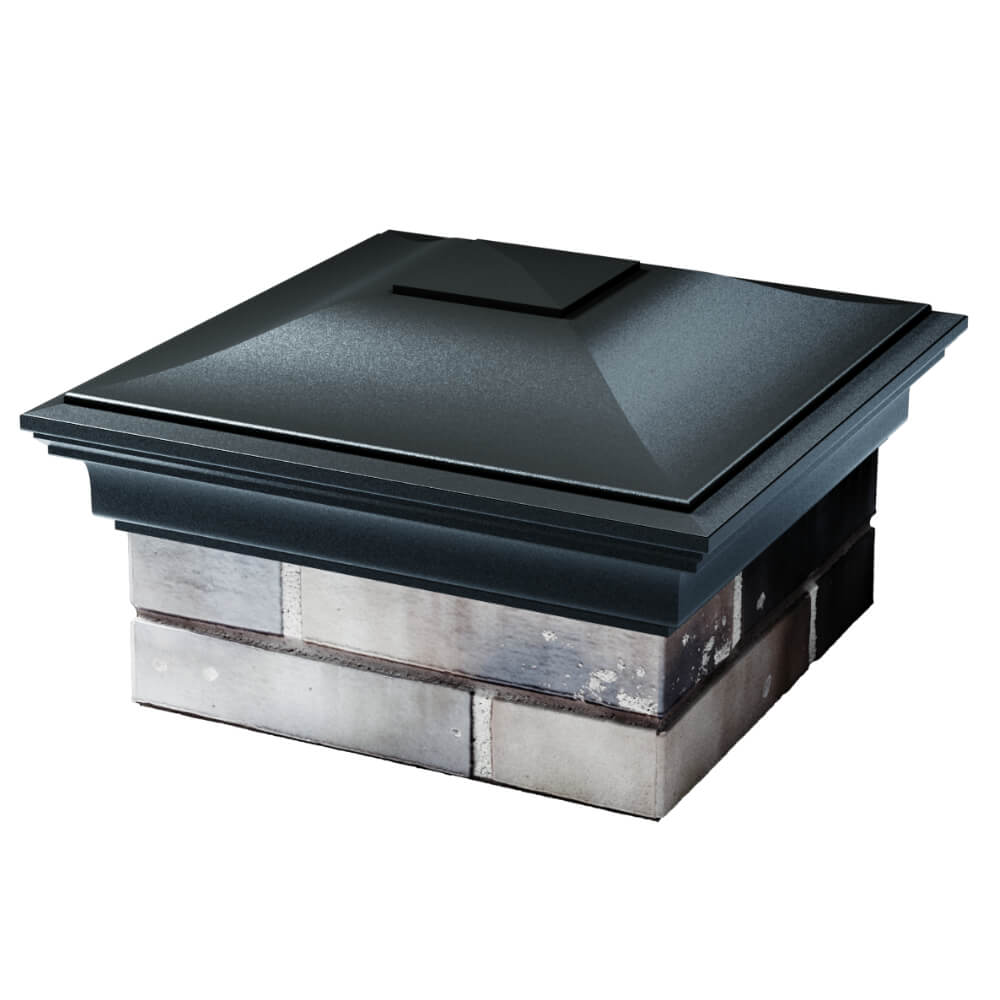 Колпак Zking Монблан Черный на столб 1.5х1.5 кирпича (385х385мм) в Пензе фото