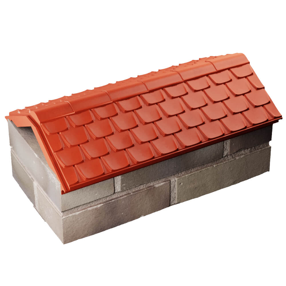 Парапет Zking Эльбрус Красный с посадкой на 1 кирпич (255мм) в Пензе фото