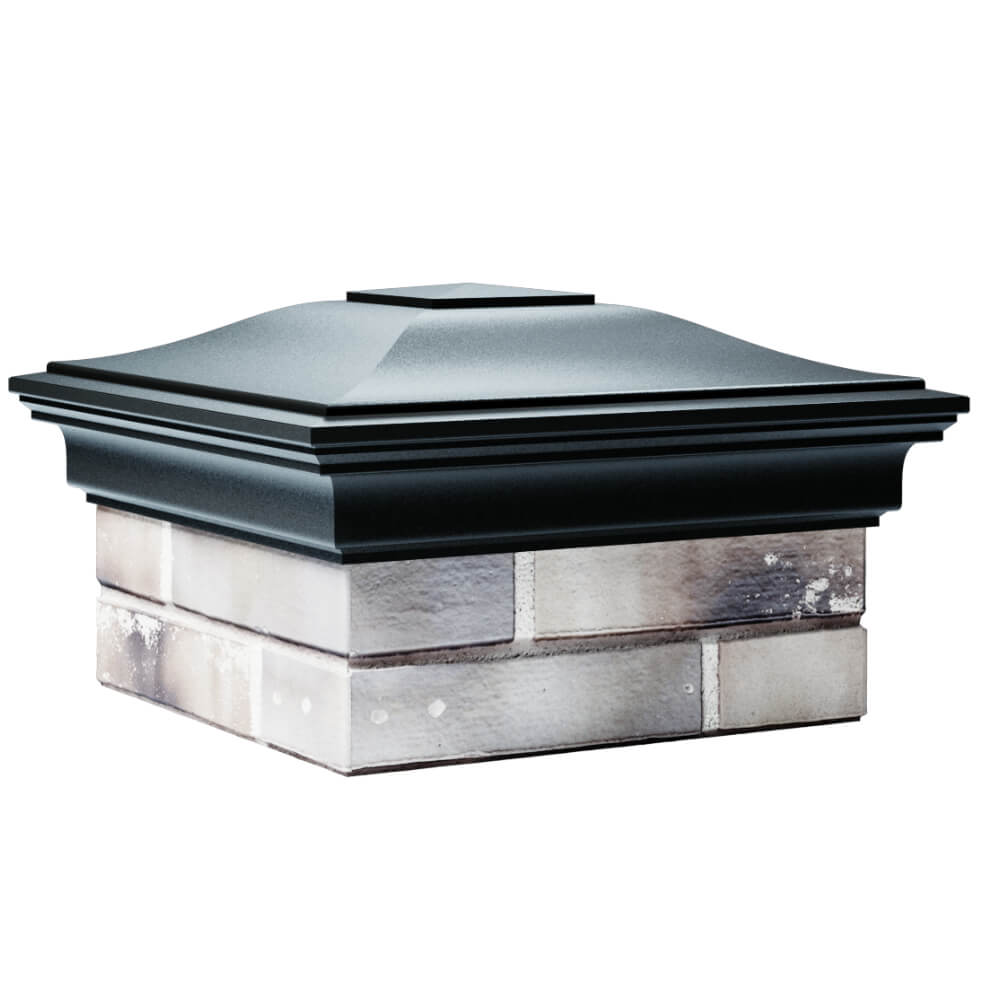 Колпак Zking Монблан Черный на столб 1.5х1.5 кирпича (385х385мм) в Пензе фото