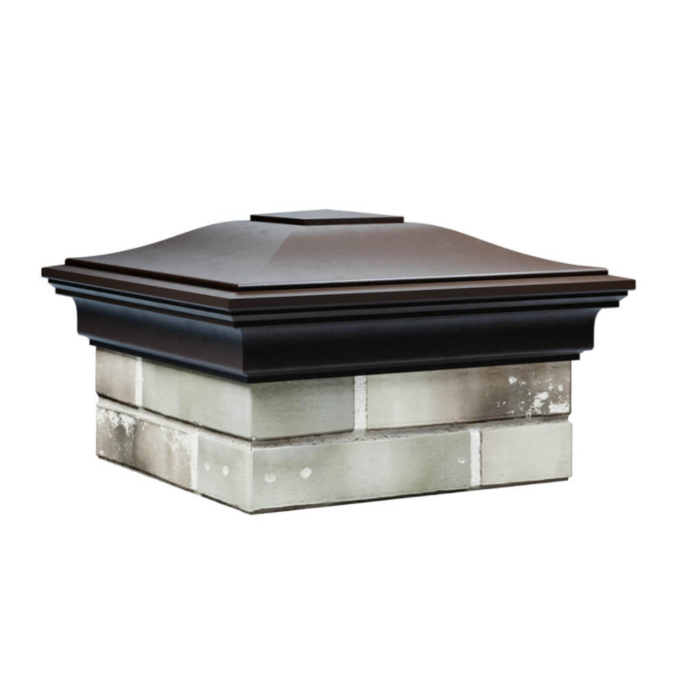 Колпак Zking Монблан Коричневый на столб 1.5х1.5 еврокирпича 0.7НФ (355х355мм) в Пензе фото