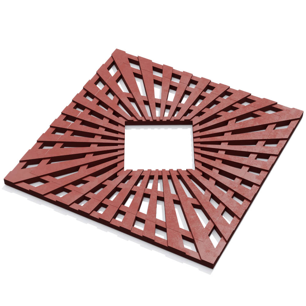 Приствольная решетка для дерева ZKING ATMOSPHERE 1.2х1.2м Красная в Пензе фото