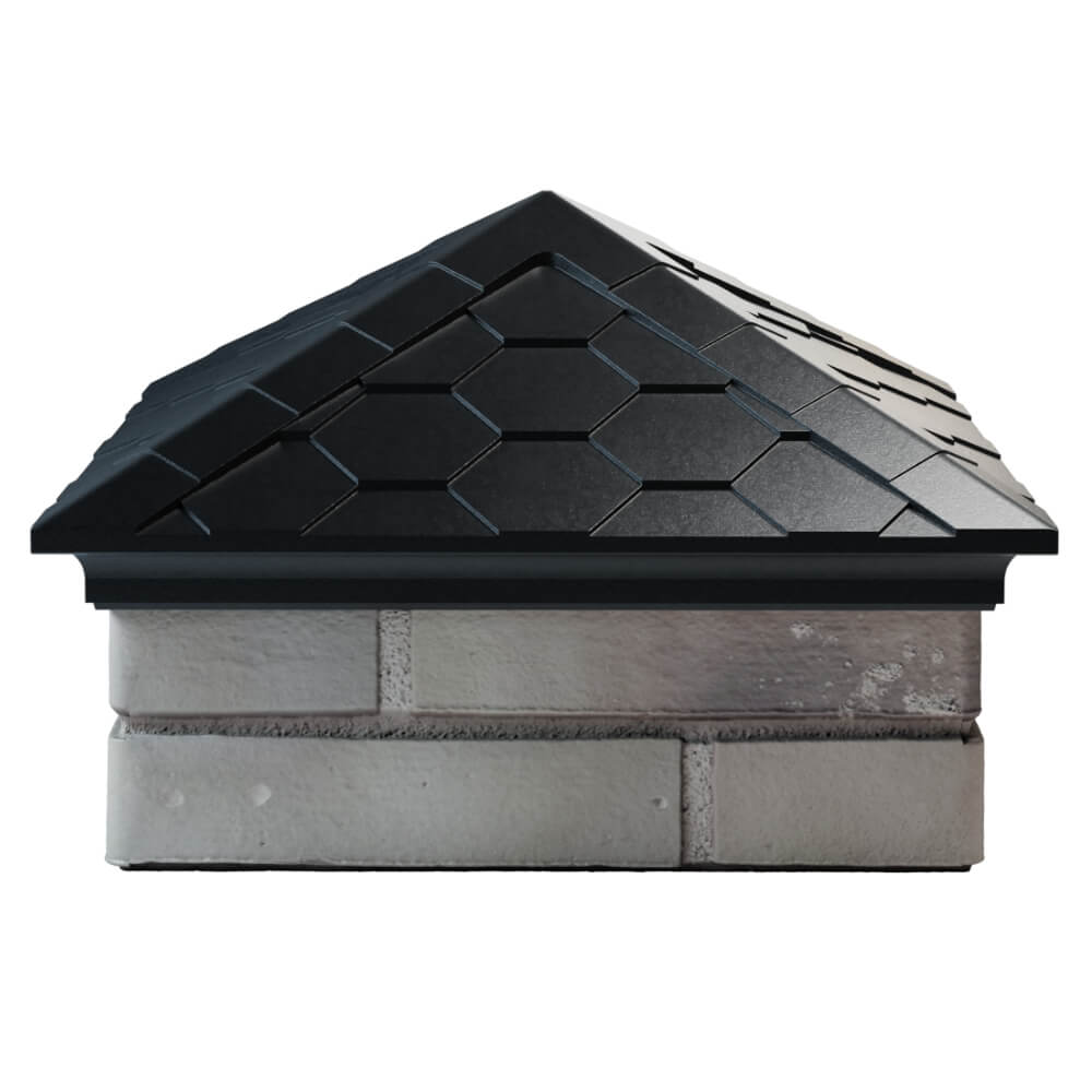 Колпак Zking Эверест Черный на столб 1.5х1.5 кирпича (390х390мм) Пенза фото