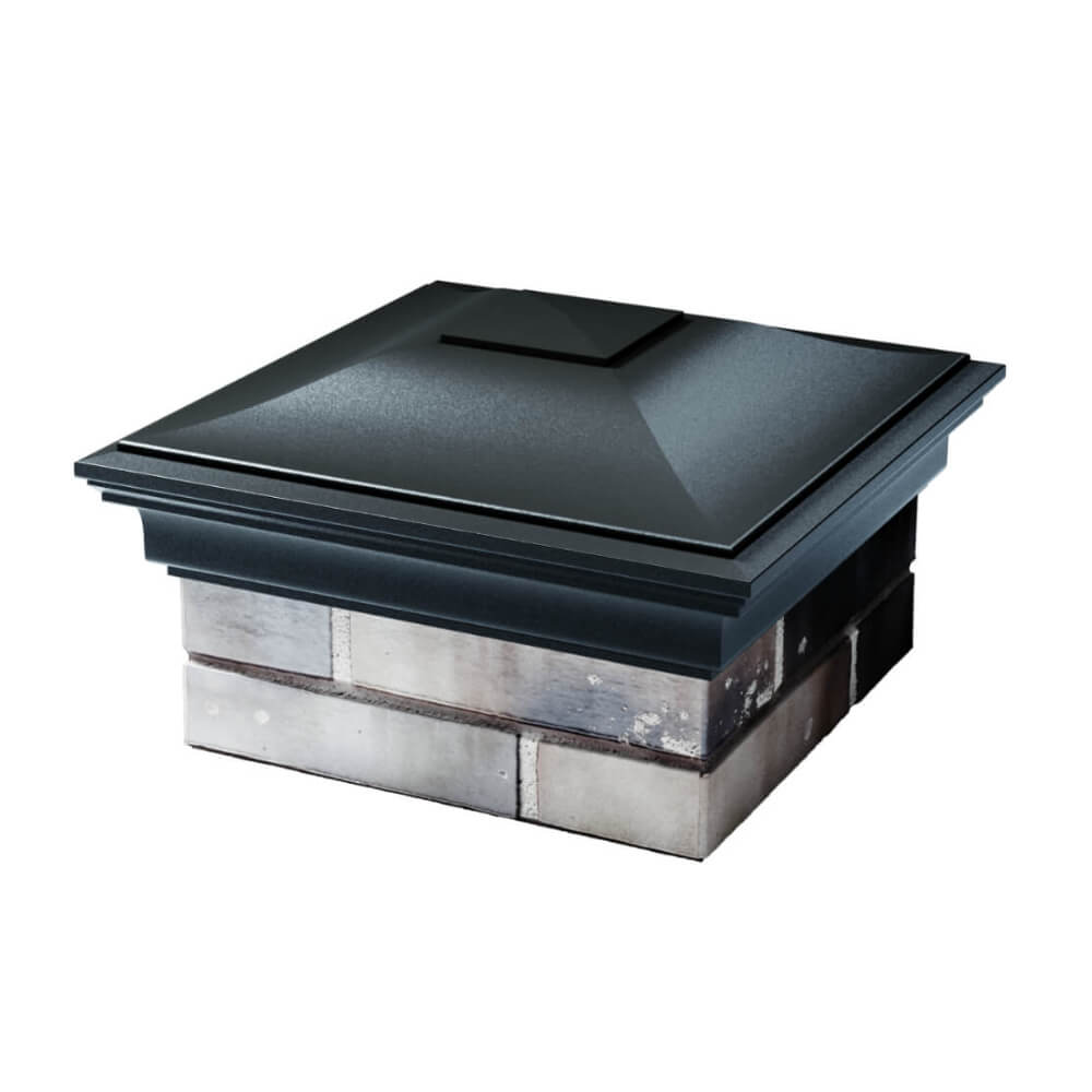 Колпак Zking Монблан Черный на столб 1.5х1.5 еврокирпича 0.7НФ (355х355мм) в Пензе фото