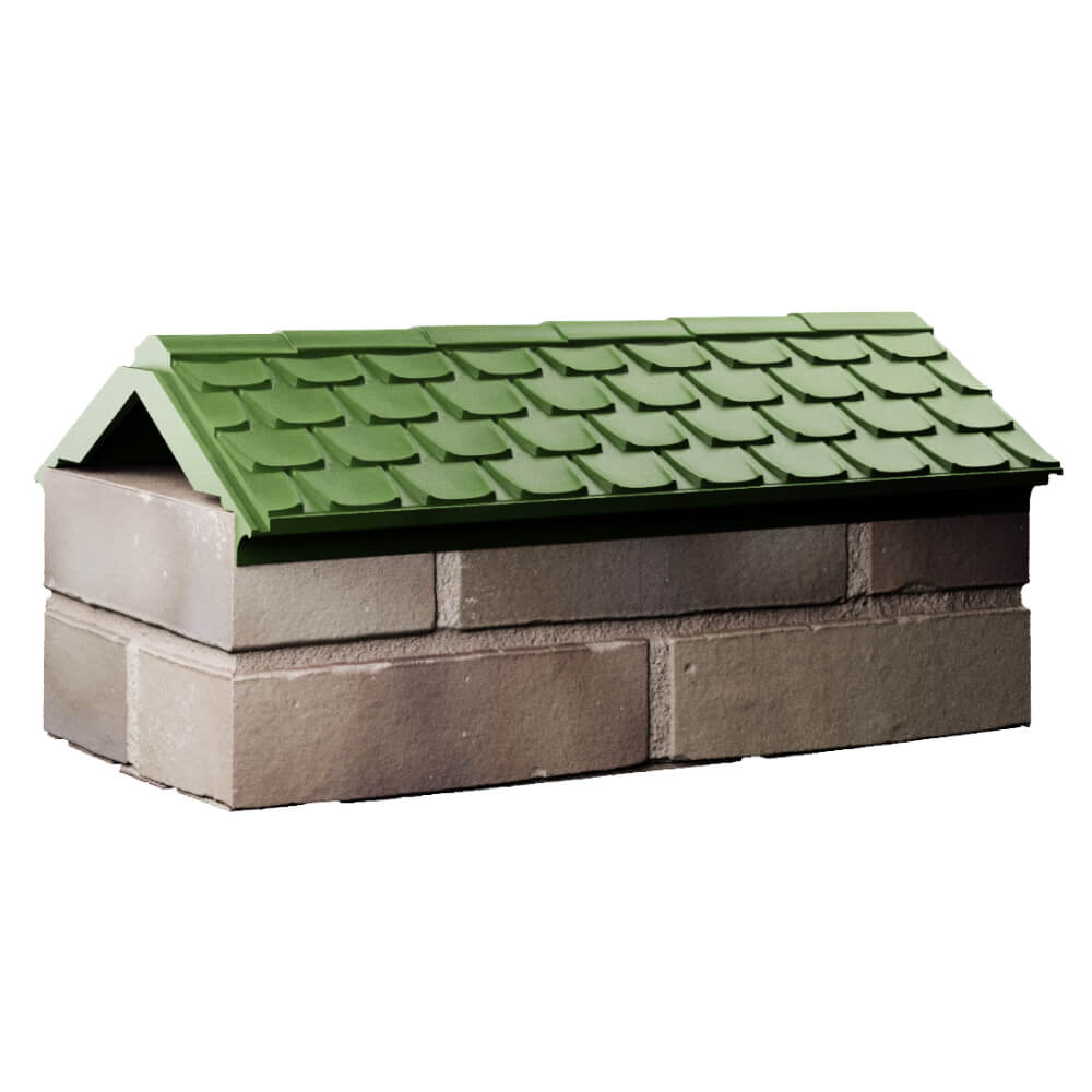 Парапет Zking Эльбрус Зеленый с посадкой на 1 кирпич (255мм) Пенза фото