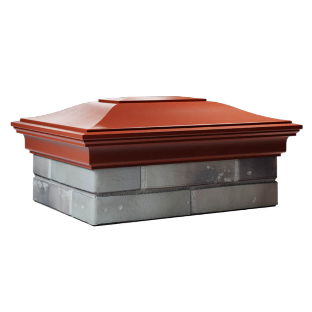 Колпак Zking Монблан Красный на столб 2х1.5 кирпича (515х385мм) в Пензе фото