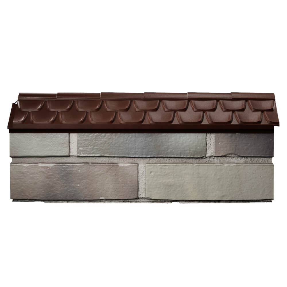 Парапет Zking Эльбрус Коричневый с посадкой на 0.5 кирпича (130мм) в Пензе фото