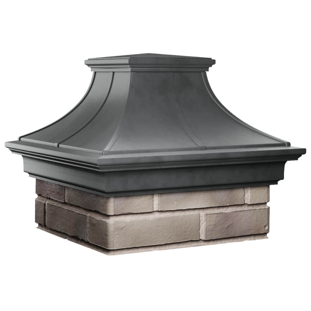 Колпак Zking Монблан Премиум Серый на столб 1.5х1.5 кирпича (385х385мм) в Пензе фото