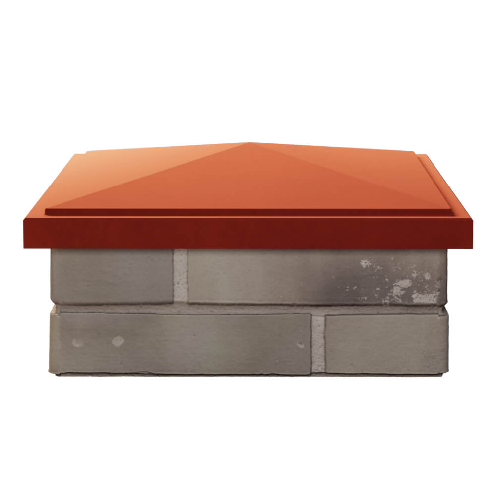 Колпак Zking БонаМоно Красный на столб 1.5х1.5 кирпича (385х385, 400х400мм) Пенза фото