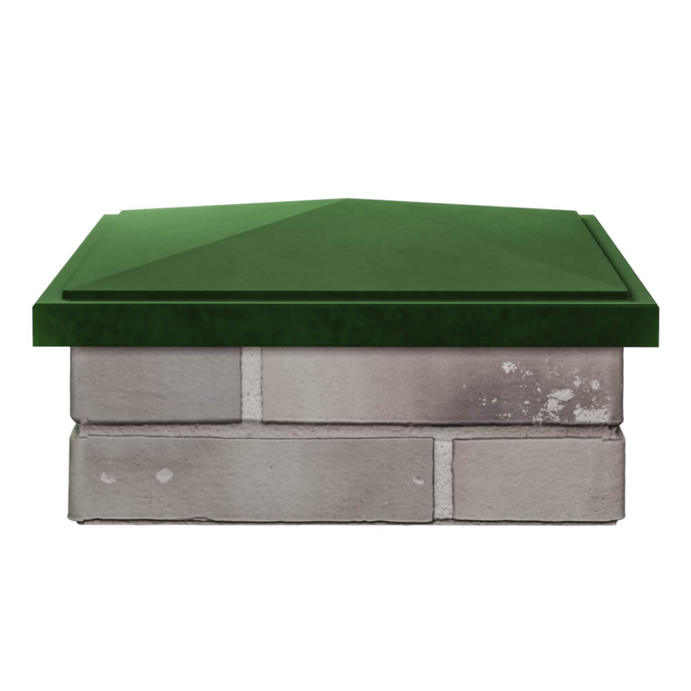 Колпак Zking БонаМоно Зеленый на столб 1.5х1.5 кирпича (385х385, 400х400мм) Пенза фото