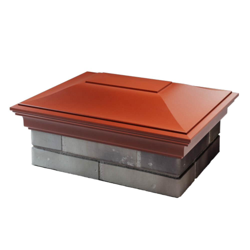 Колпак Zking Монблан Красный на столб 2х1.5 кирпича (515х385мм) в Пензе фото