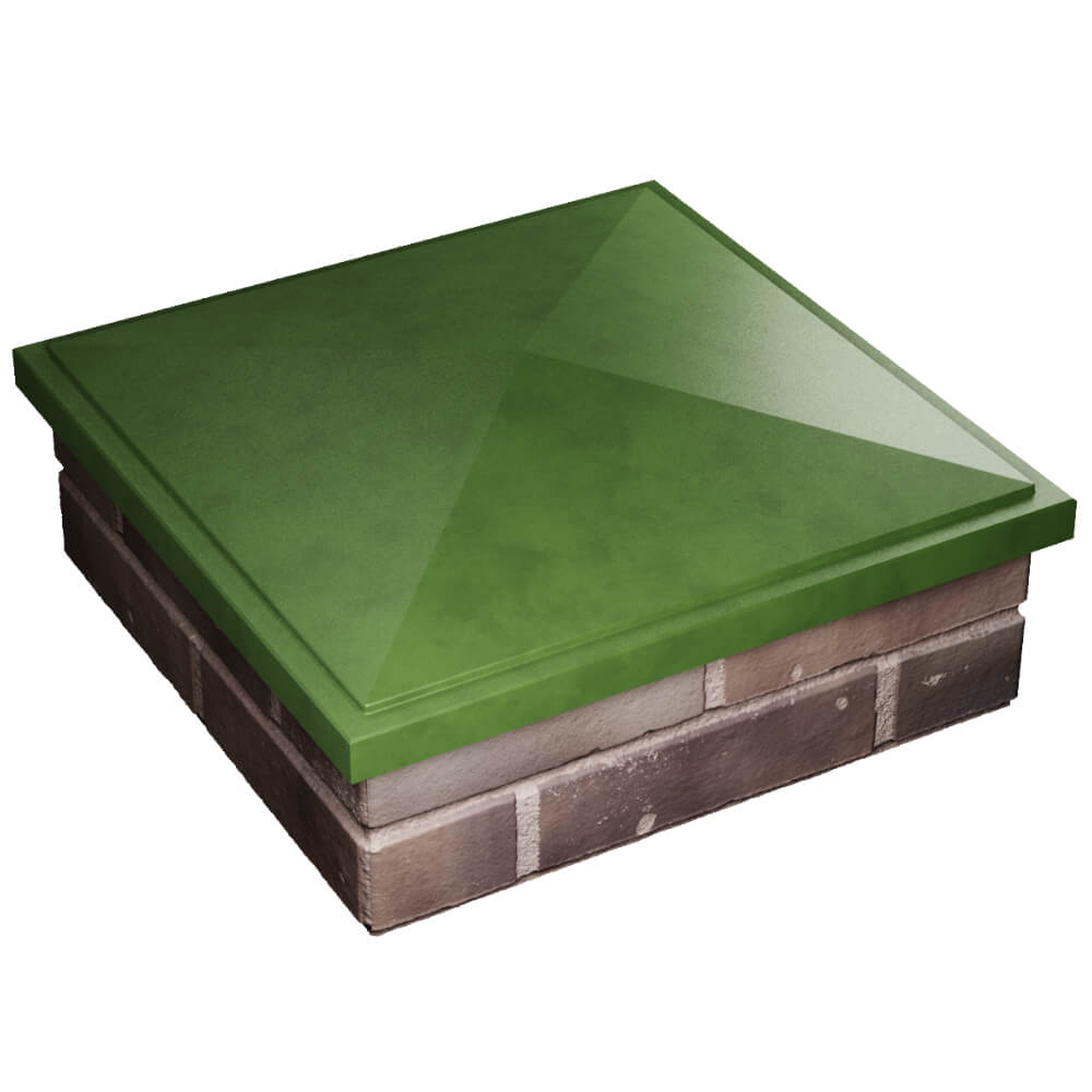 Колпак Zking БонаМоно Зеленый на столб 2х2 кирпича (515х515, 530х530мм) в Пензе фото