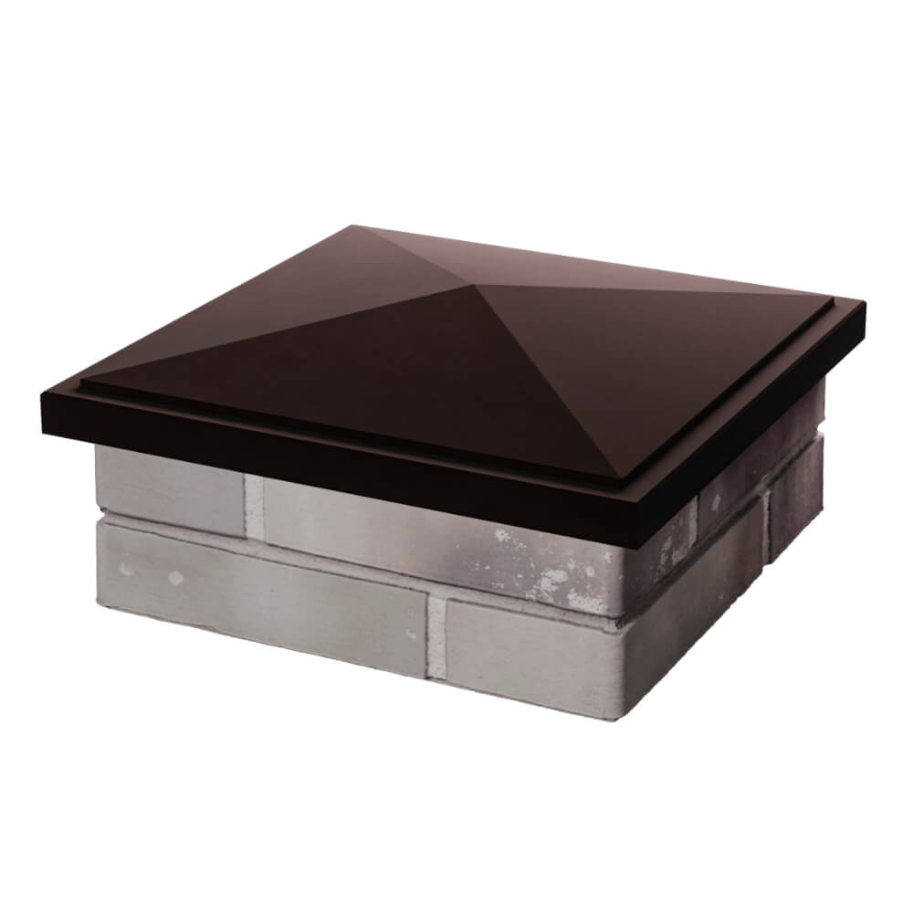 Колпак Zking БонаМоно Коричневый на столб 1.5х1.5 кирпича (385х385, 400х400мм) в Пензе фото