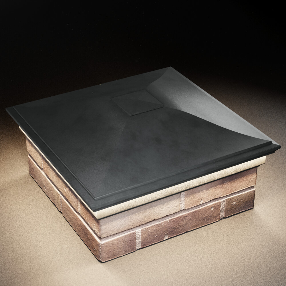 Колпак Zking Монблан Серый на столб 2х2 кирпича (515х515мм) c подсветкой в Пензе фото