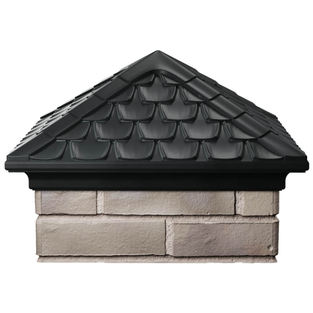 Колпак Zking Эльбрус Черный на столб 1.5х1.5 кирпича (385х385мм) Пенза фото