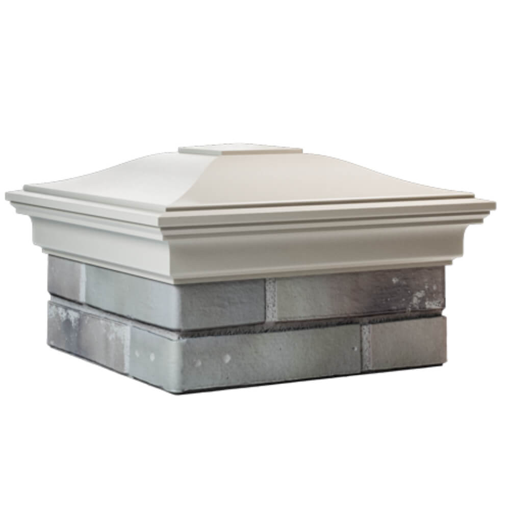 Колпак Zking Монблан Бежевый на столб 1.5х1.5 кирпича (385х385мм) в Пензе фото