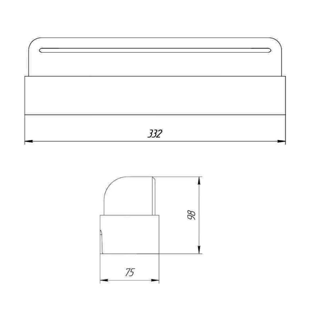 LED Светильник для шаговой плиты STONE Графитовый Серый 330х75х98мм в Пензе фото